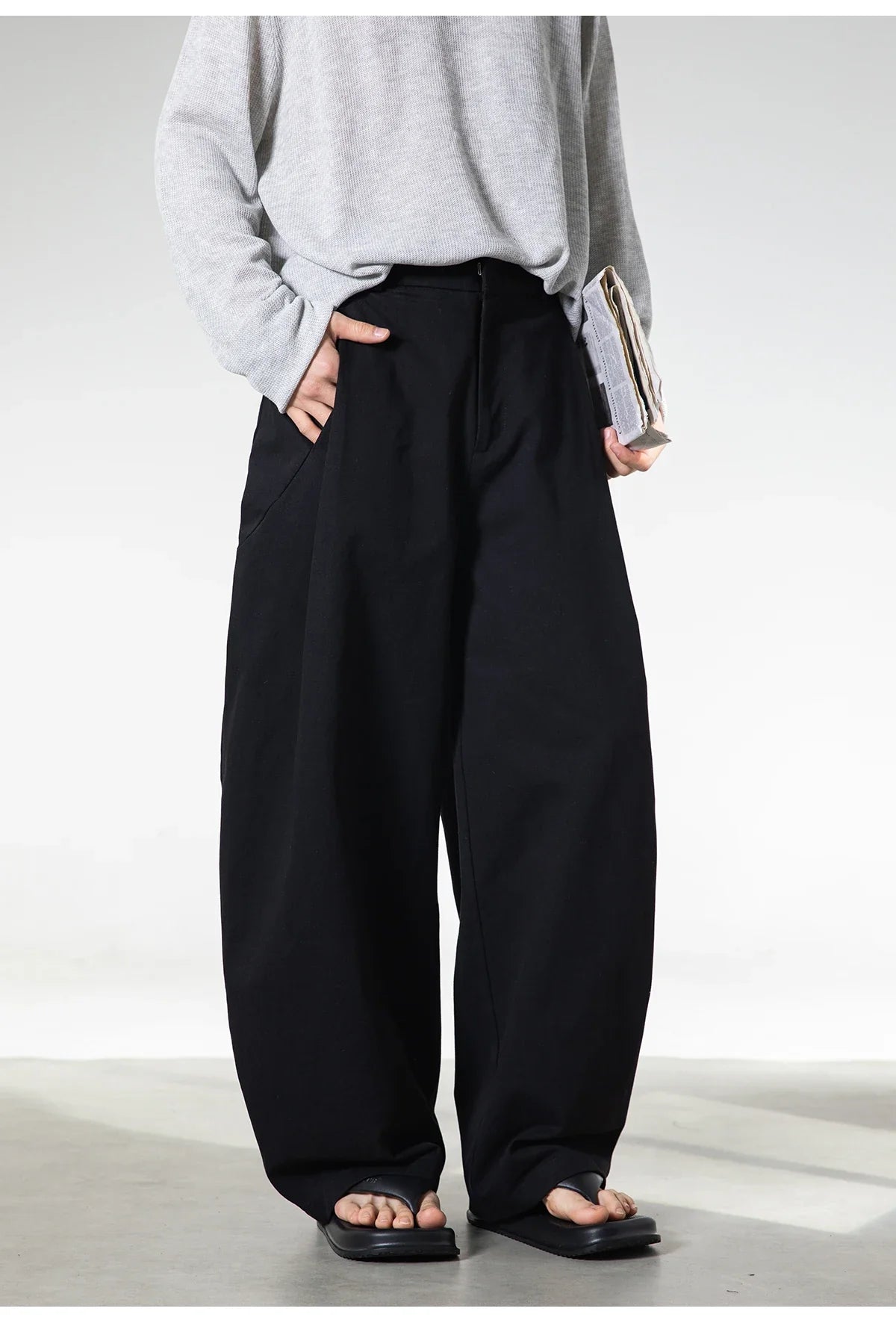 Pleated Wide Leg Trousers