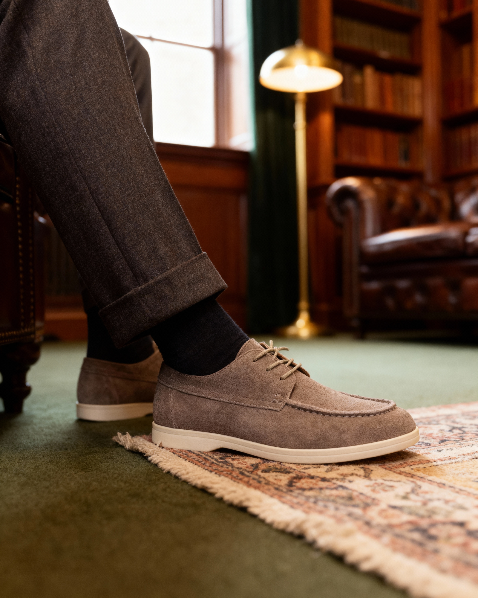 High-Quality Suede Lace-Up Footwear