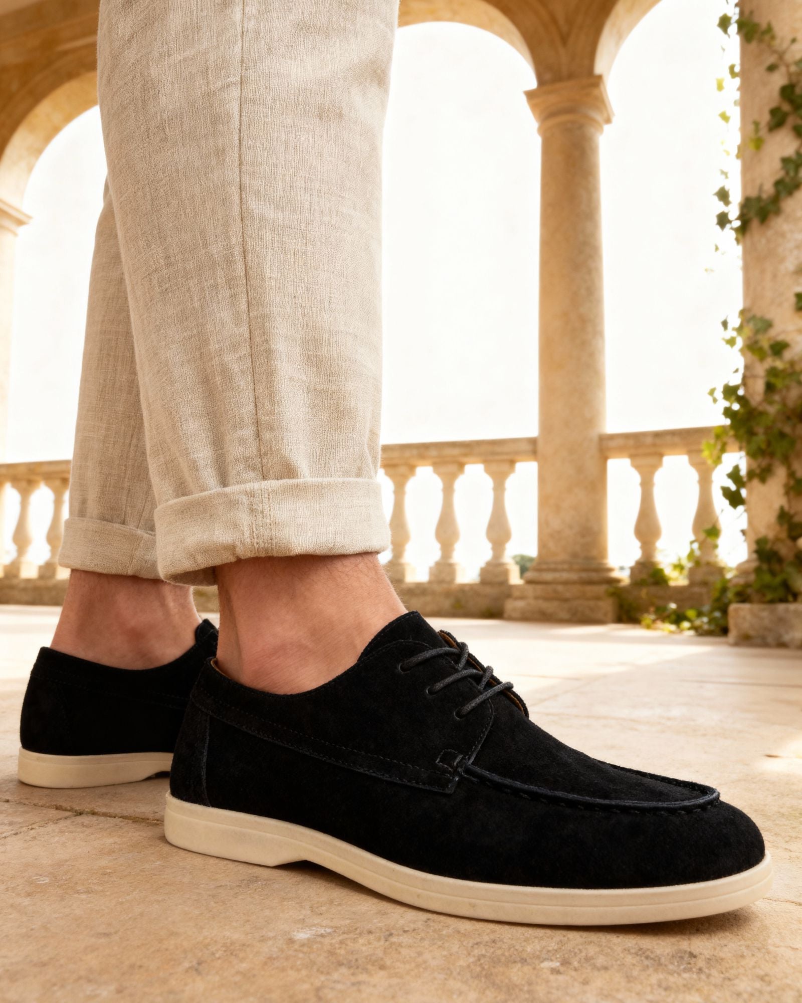 High-Quality Suede Lace-Up Footwear