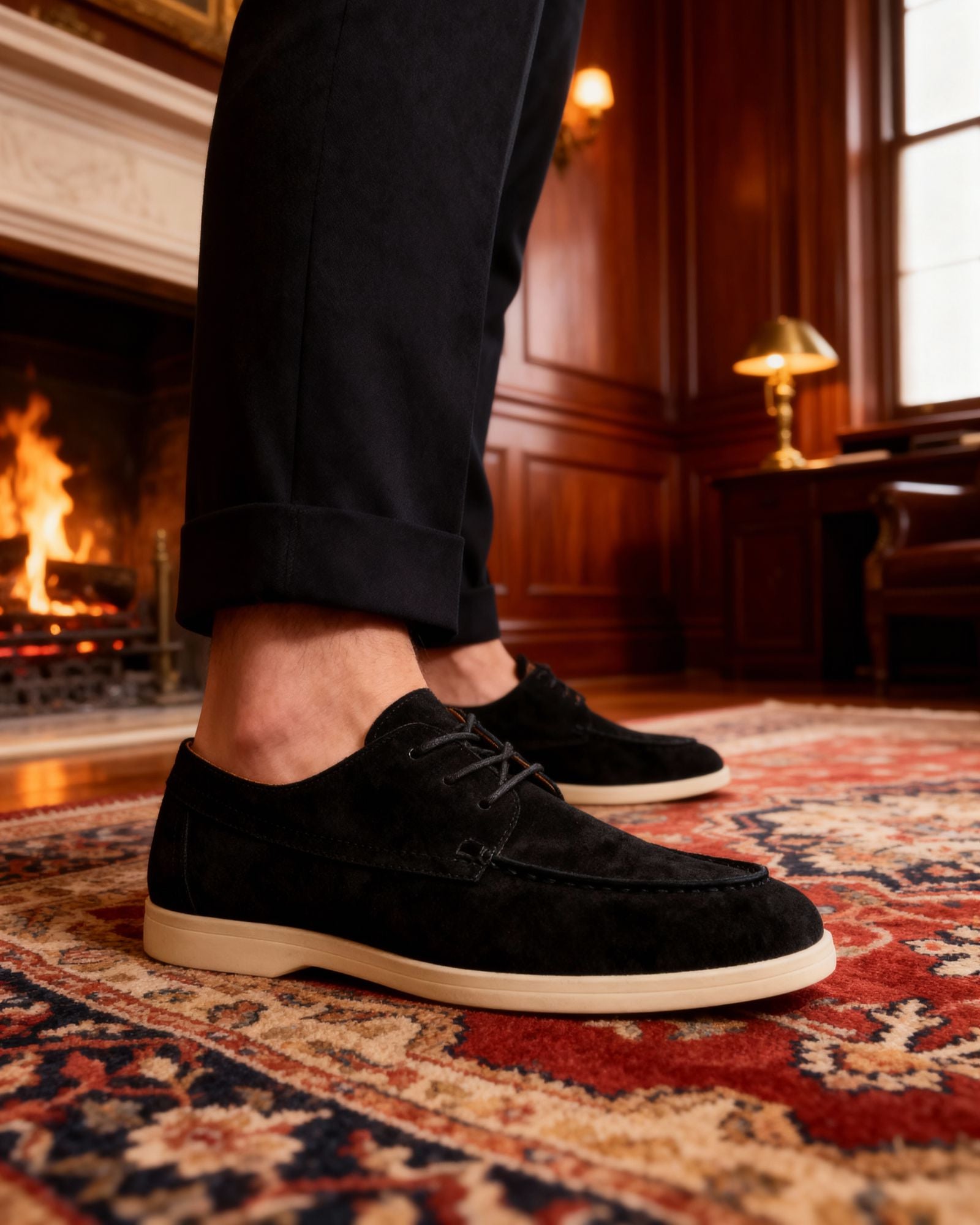 High-Quality Suede Lace-Up Footwear