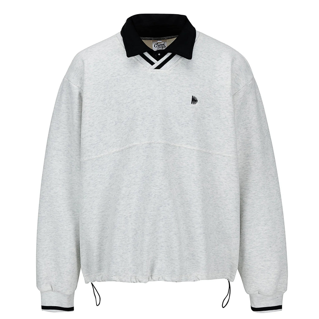 Preppy Collared Sweatshirt