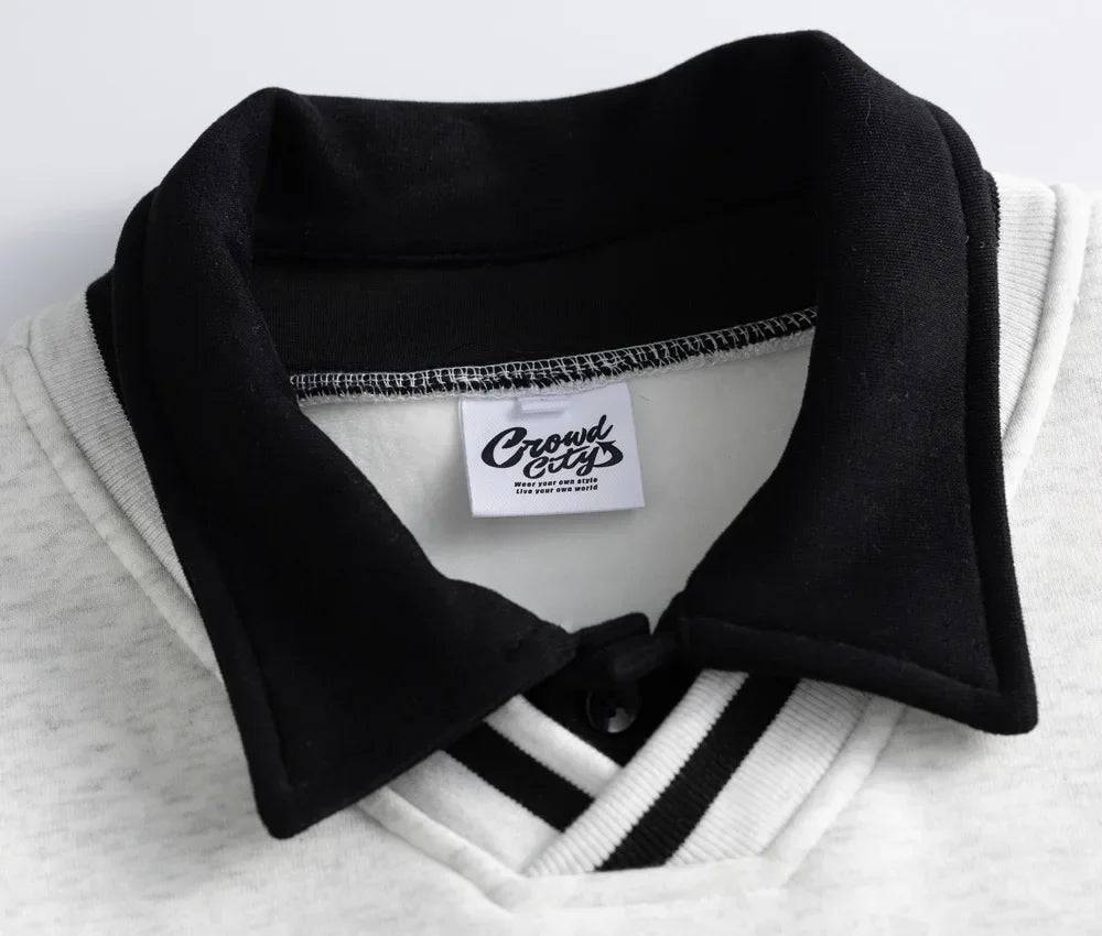 Preppy Collared Sweatshirt