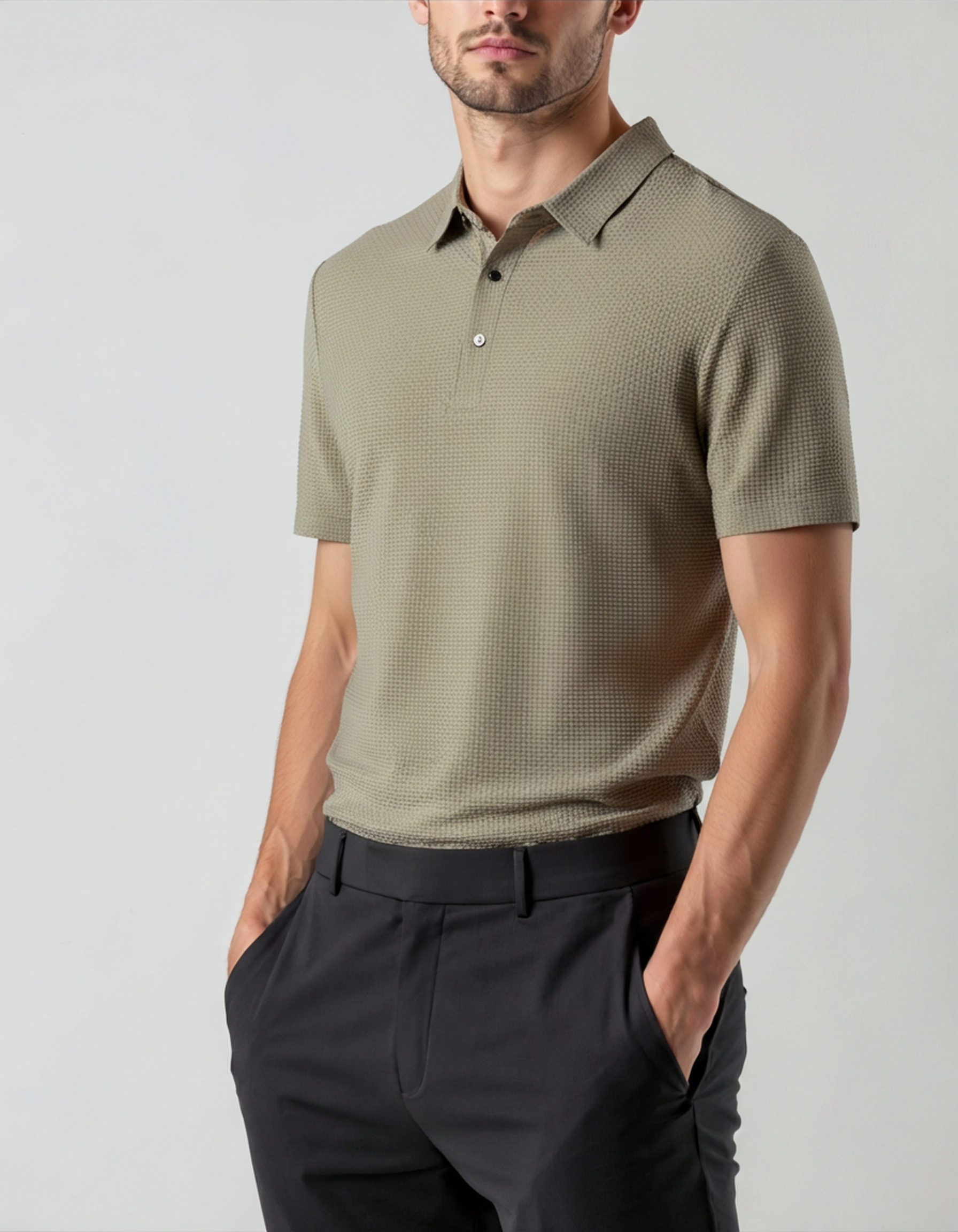 Luxury Silk Polo Shirt (Wrinkle-Resistant)