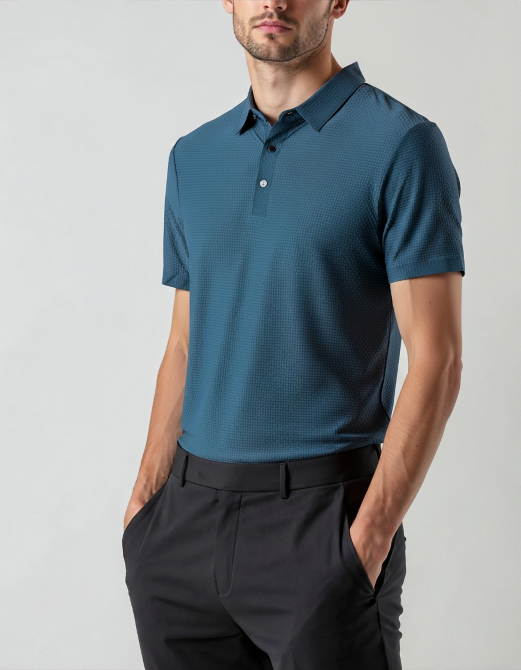 Luxury Silk Polo Shirt (Wrinkle-Resistant)