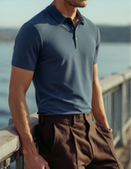 Luxury Silk Polo Shirt (Wrinkle-Resistant)