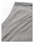 Raw Edge Acid Wash Drop Sleeve Tank