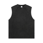 Raw Edge Acid Wash Drop Sleeve Tank