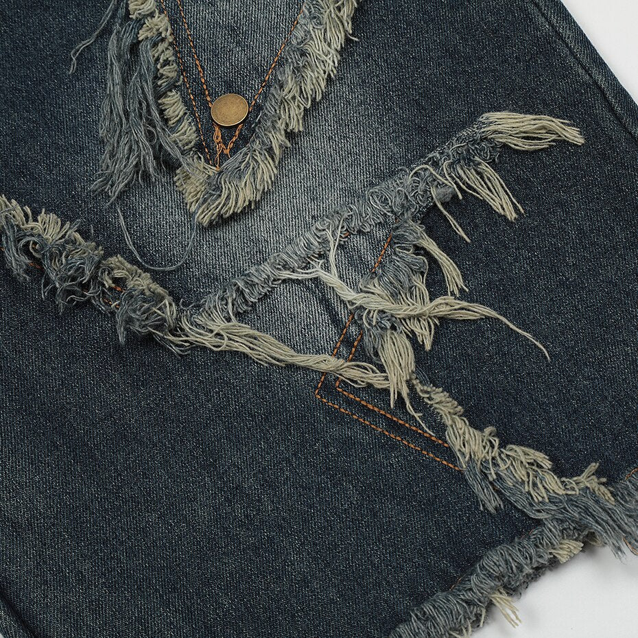 Raw Hem Star Jorts