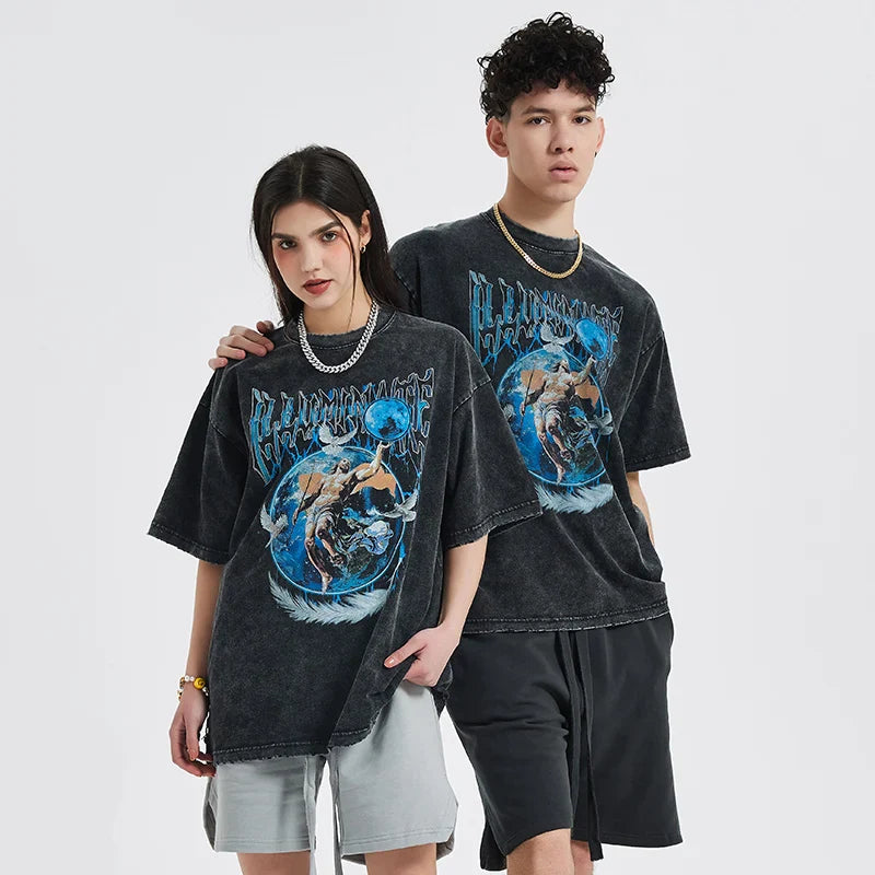 'Real Immortal' Acid Wash T-Shirt