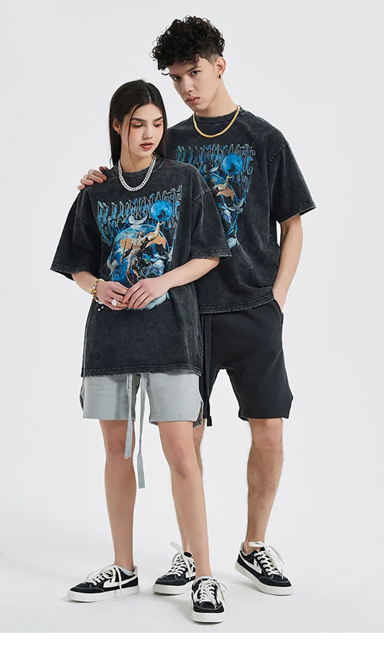 'Real Immortal' Acid Wash T-Shirt