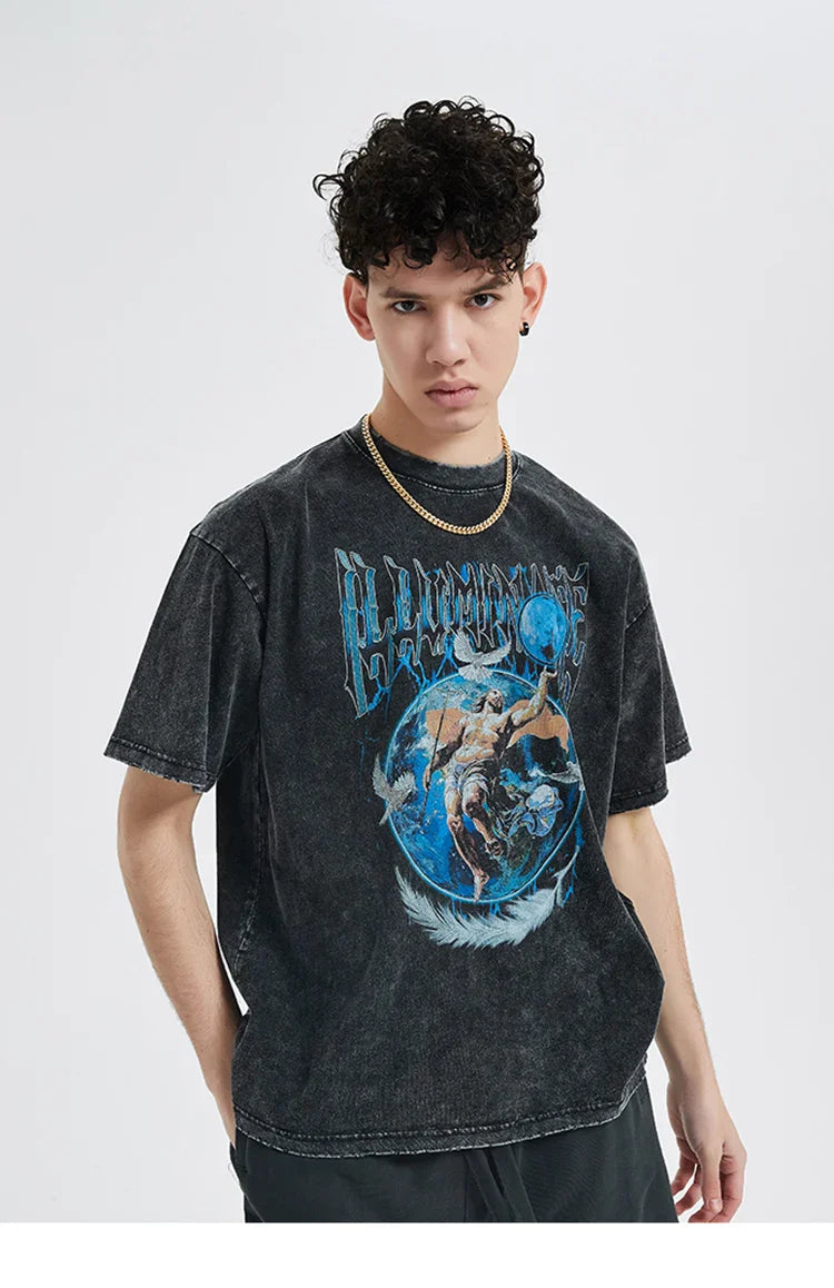 'Real Immortal' Acid Wash T-Shirt