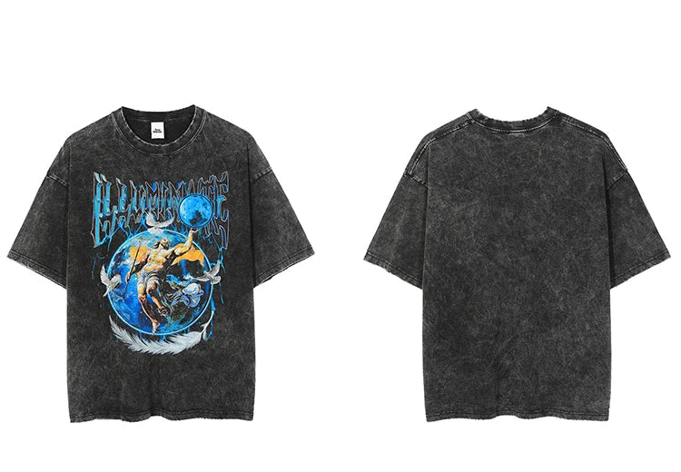 'Real Immortal' Acid Wash T-Shirt
