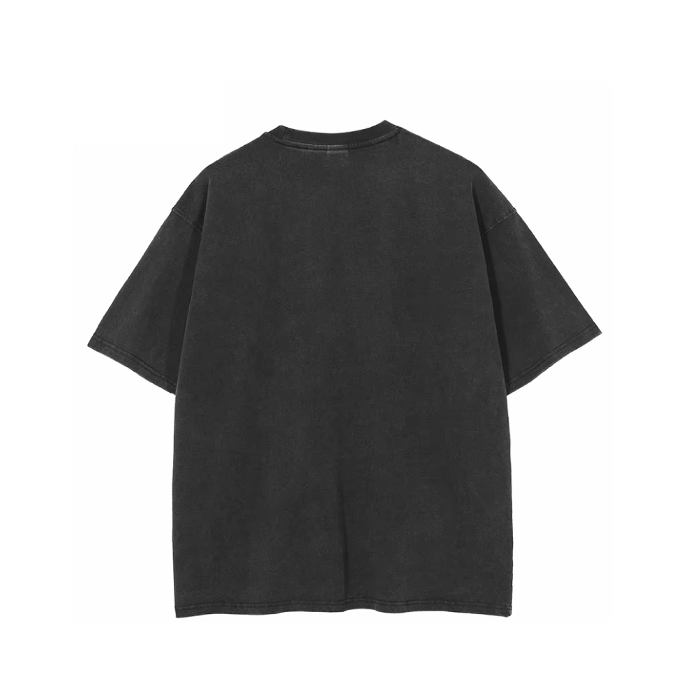 'Red Phantom Face' Acid Wash Graphic T-Shirt