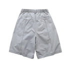 Relaxed Fit Pleated Knee Drawstring Shorts