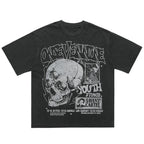 Retro Skulls Washed Graphic T-Shirt