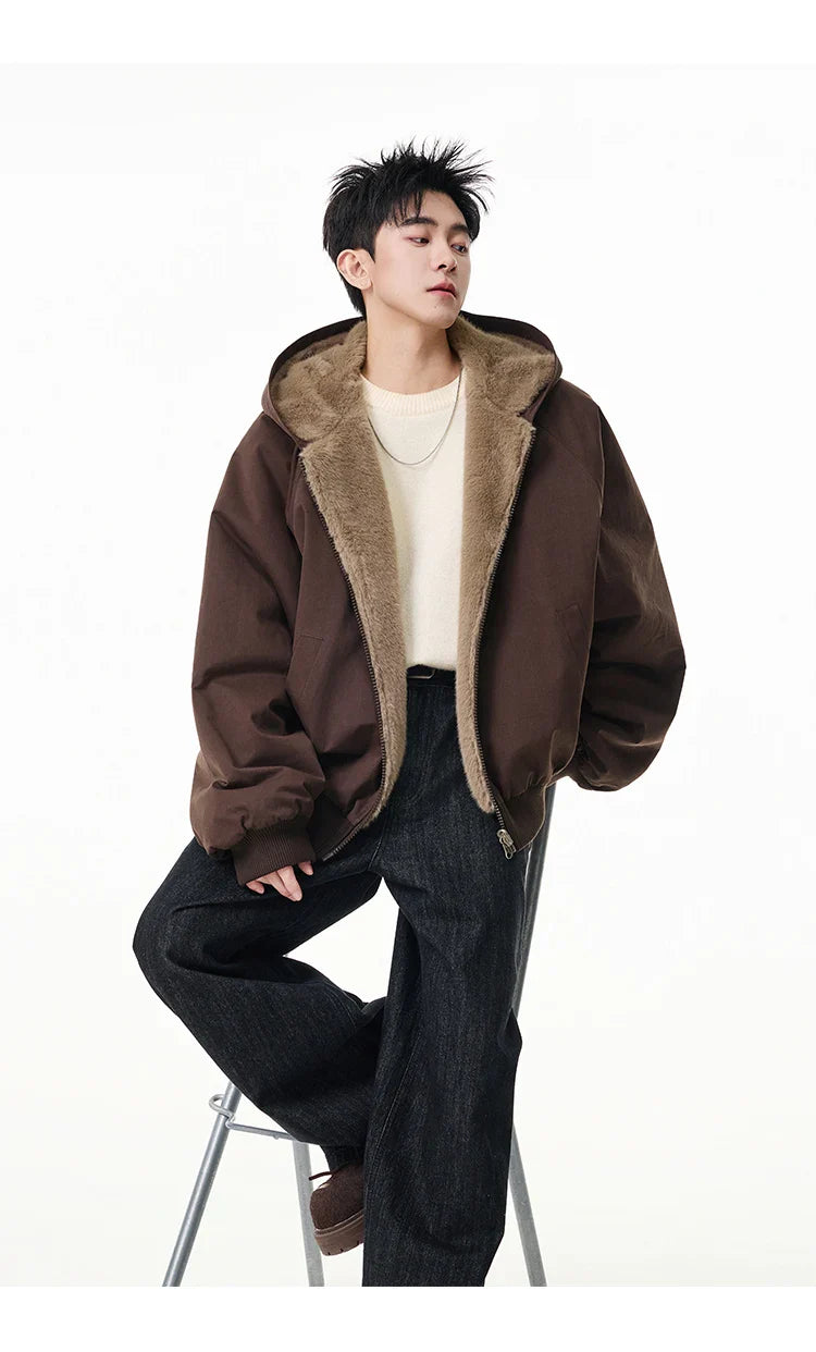 Reversible Teddy Fur Bomber