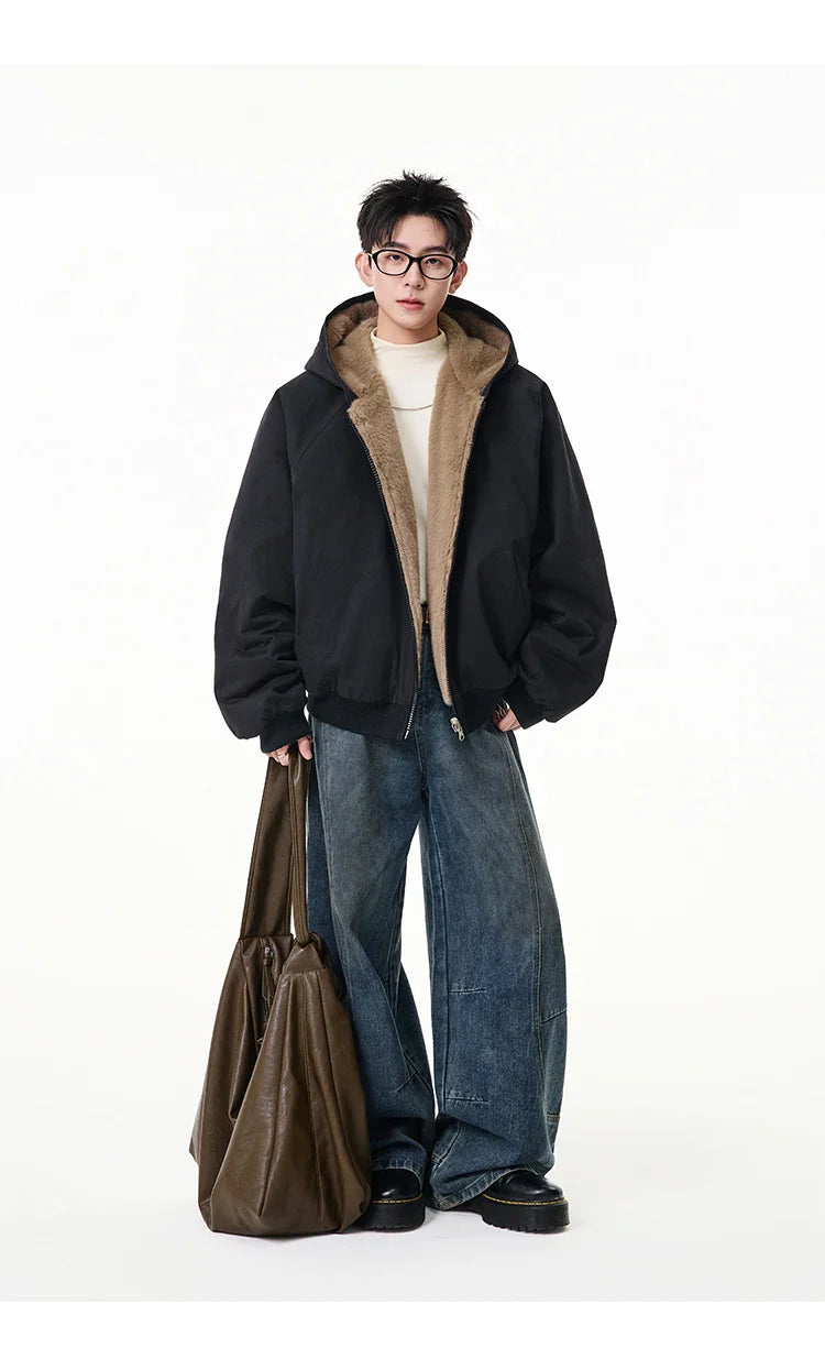 Reversible Teddy Fur Bomber