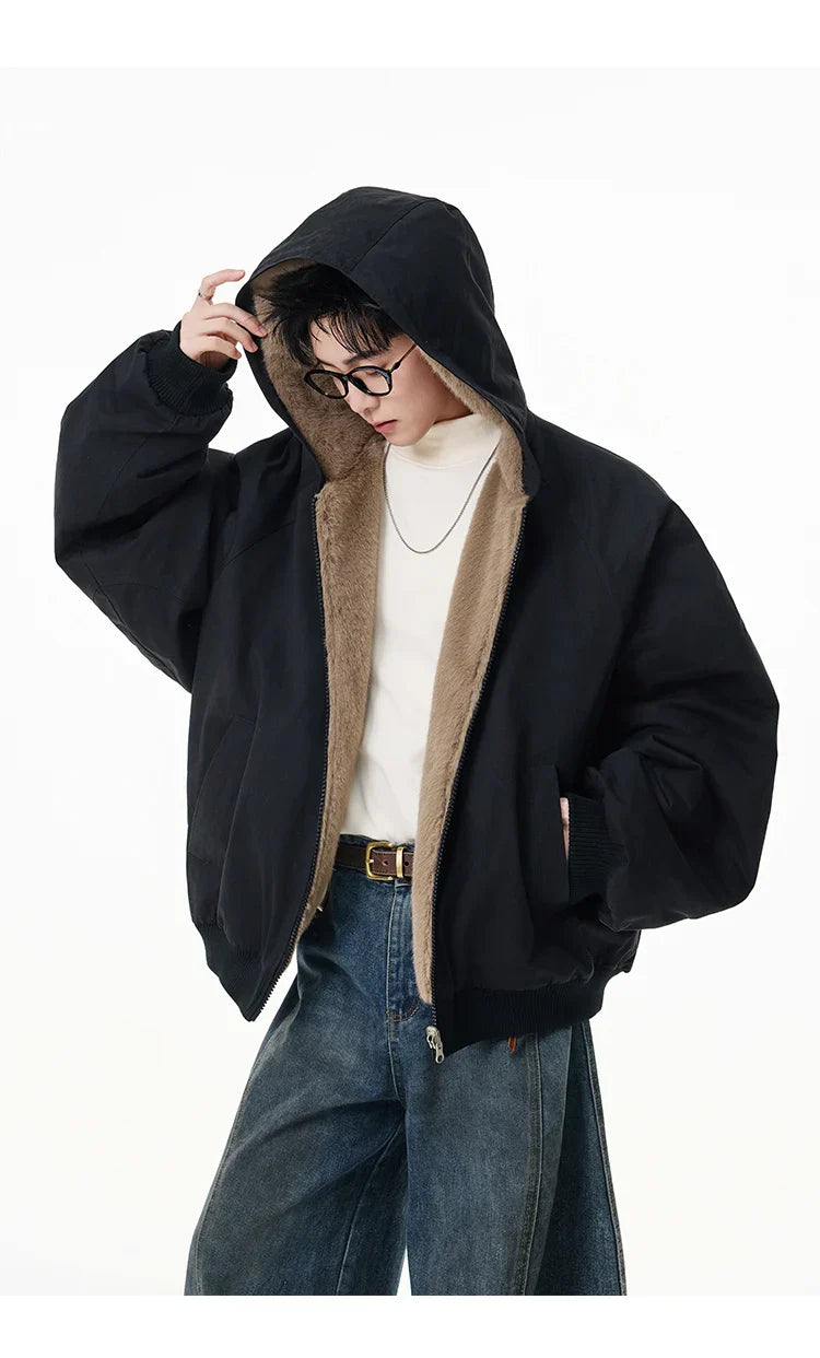 Reversible Teddy Fur Bomber