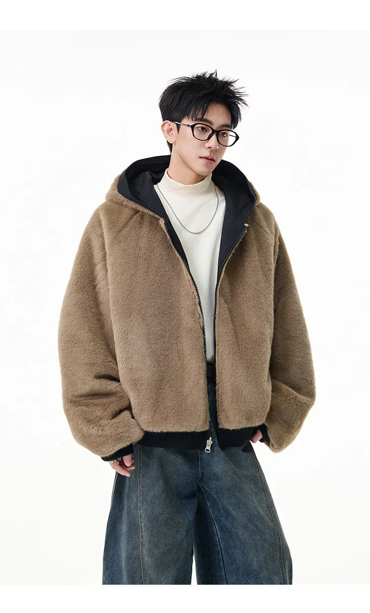 Reversible Teddy Fur Bomber