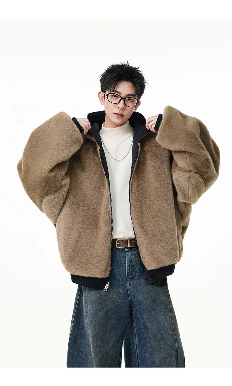 Reversible Teddy Fur Bomber