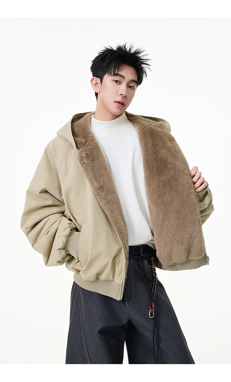 Reversible Teddy Fur Bomber