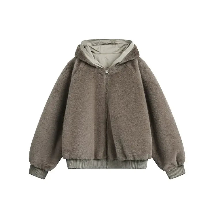 Reversible Teddy Fur Bomber