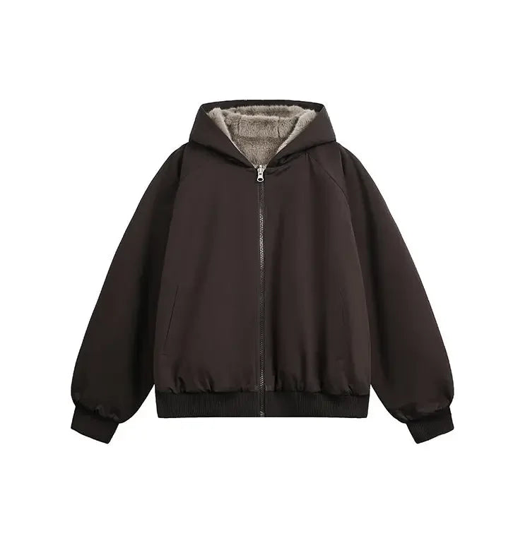 Reversible Teddy Fur Bomber