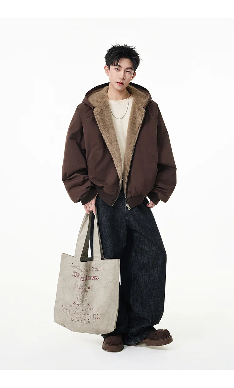 Reversible Teddy Fur Bomber