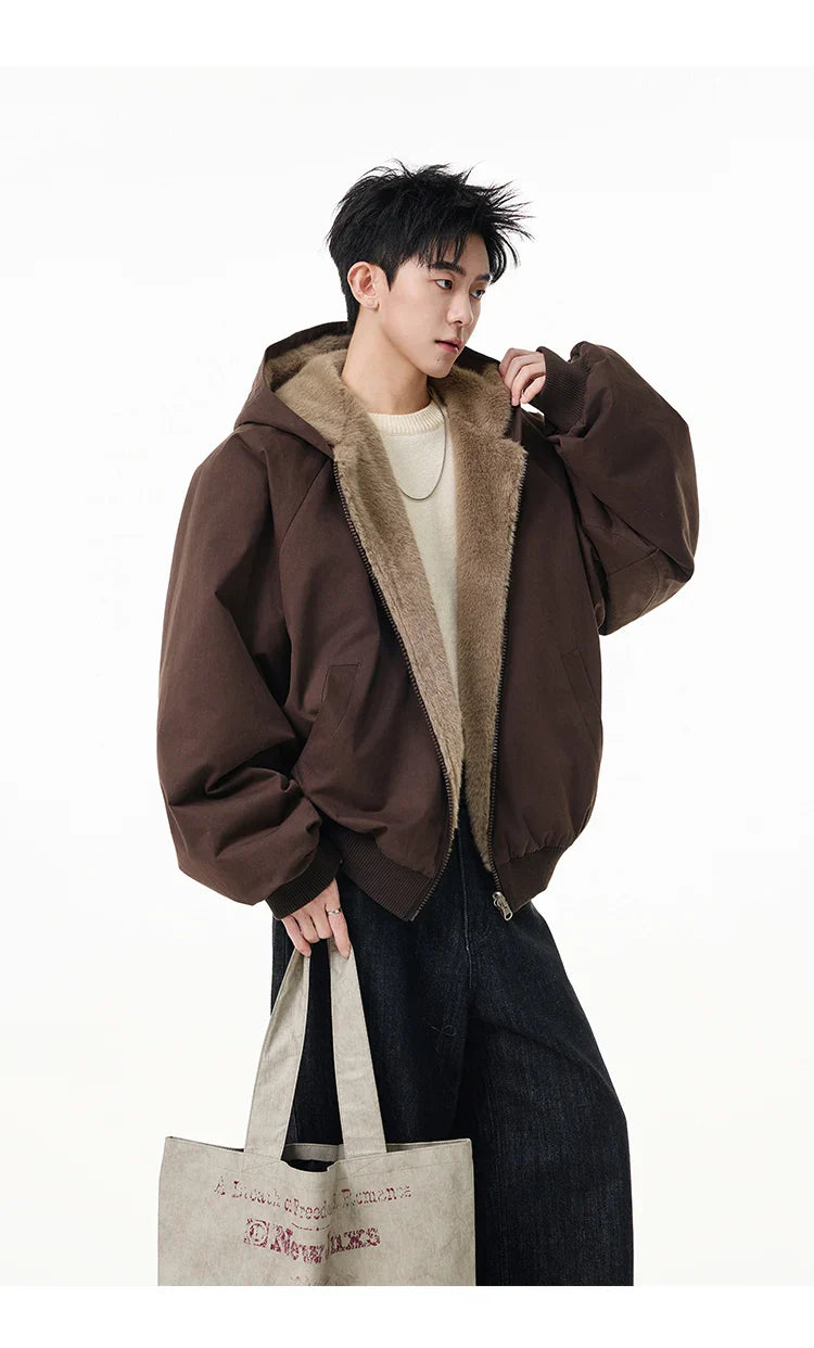 Reversible Teddy Fur Bomber