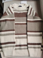 Rib Knit 90's Stripe Sweater