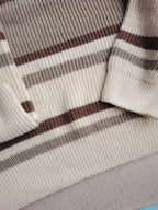 Rib Knit 90's Stripe Sweater