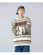 Rib Knit 90's Stripe Sweater