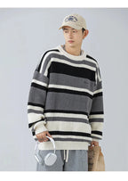 Rib Knit 90's Stripe Sweater