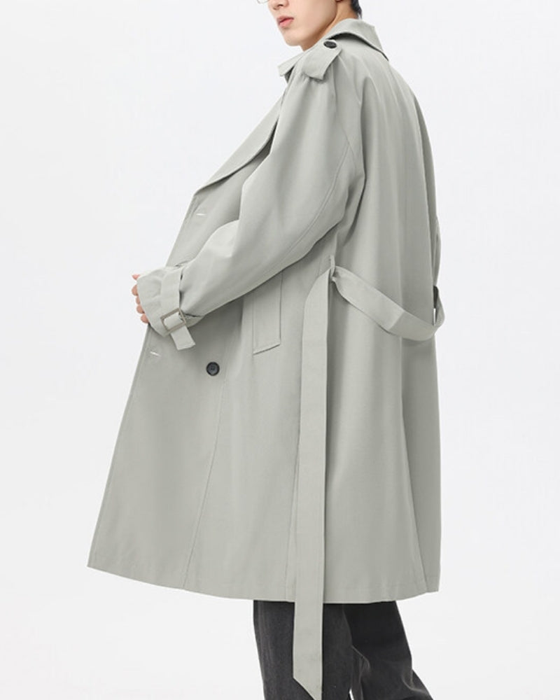 Timeless Double-Breasted Trench Overcoat
