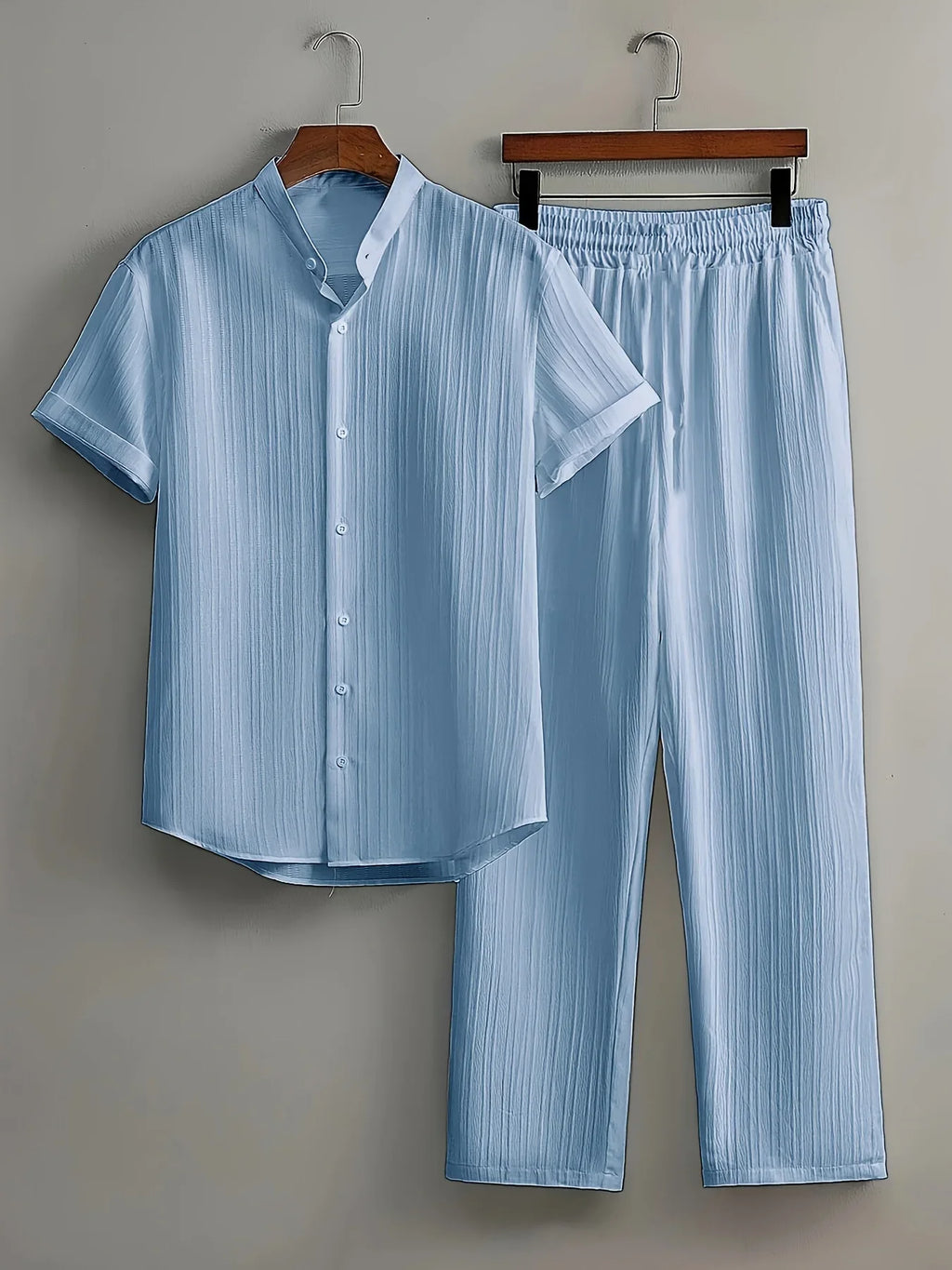 Men's Linen Casual Set Textured