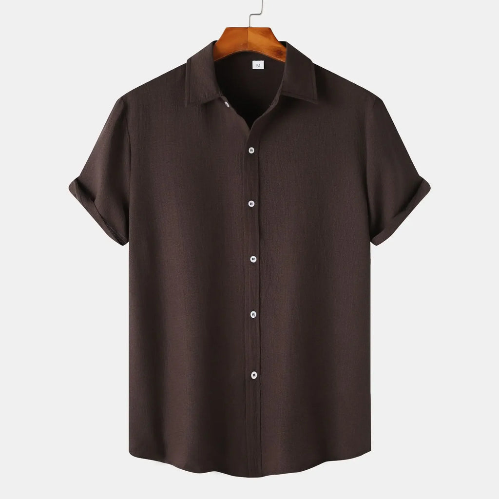 Men's Linen Shirt Short Sleeve