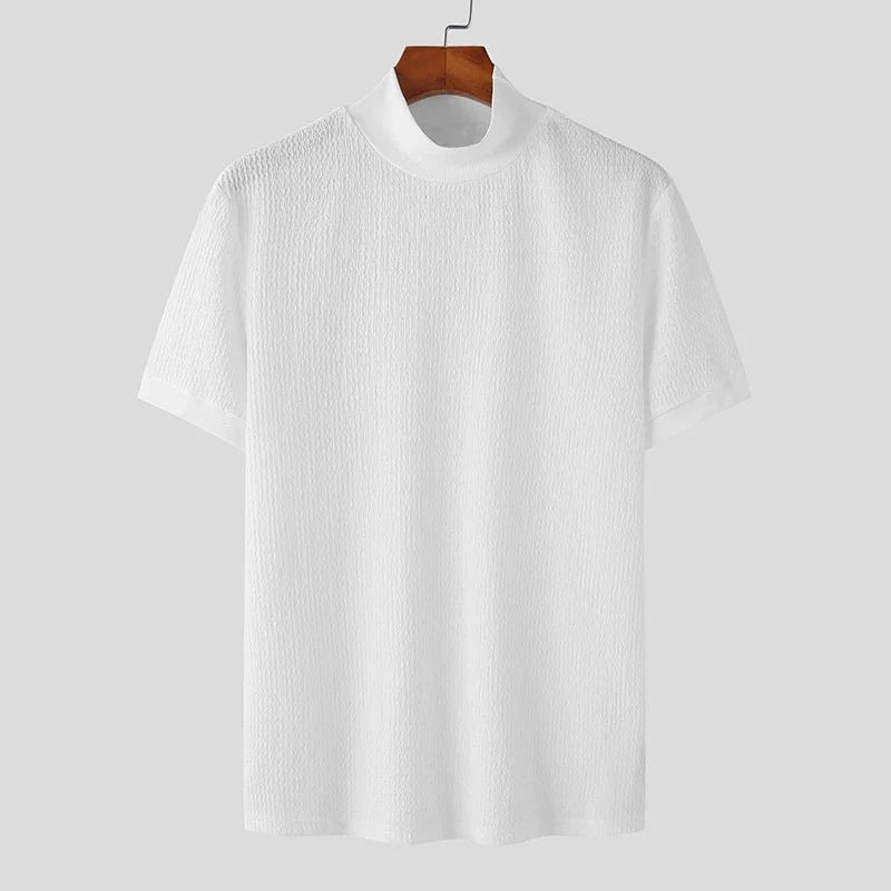 Men's Textured Turtleneck Tee