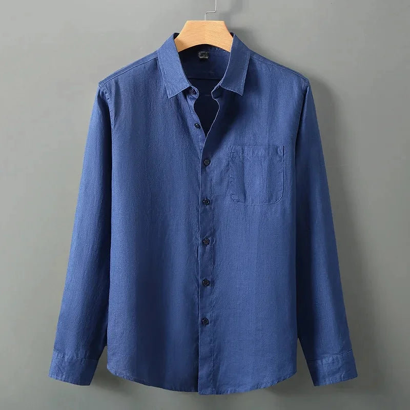 Men's Linen Shirt Long Sleeve