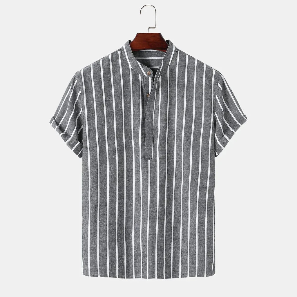 Men's Striped Linen Shirt