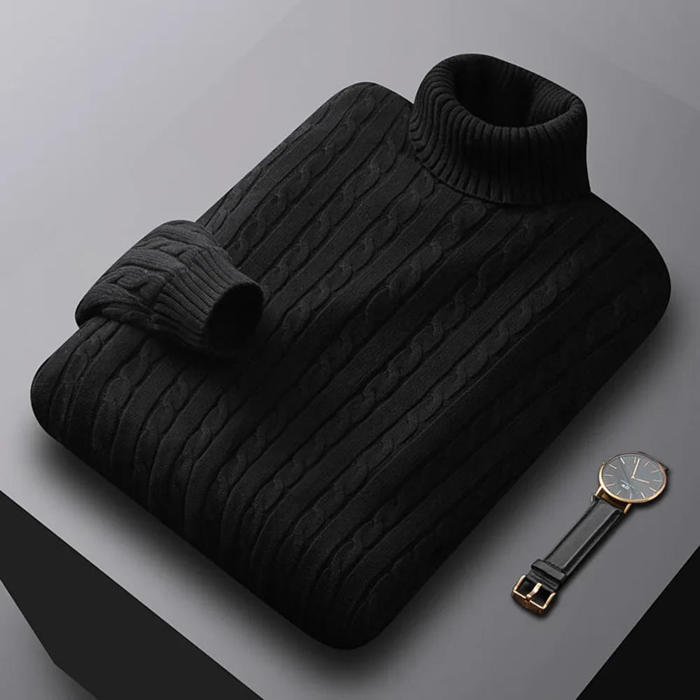 Men's Knit Turtleneck Sweater
