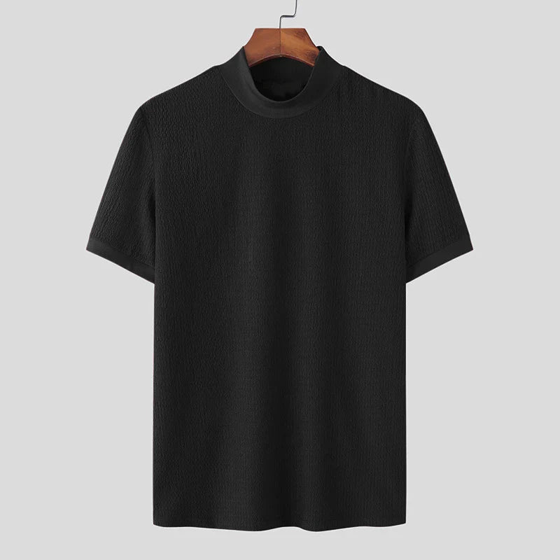 Men's Textured Turtleneck Tee