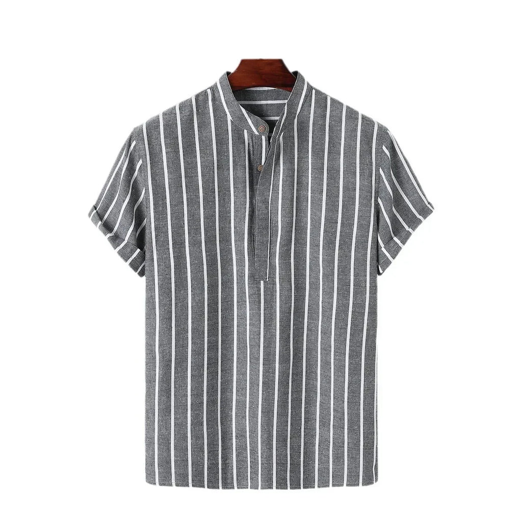 Men's Striped Linen Shirt