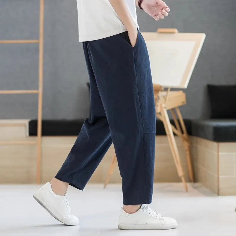 Elveron | Men's Linen Trousers Relaxed Fit