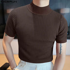 Men's Textured Turtleneck Tee