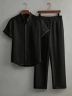 Men's Linen Casual Set Textured