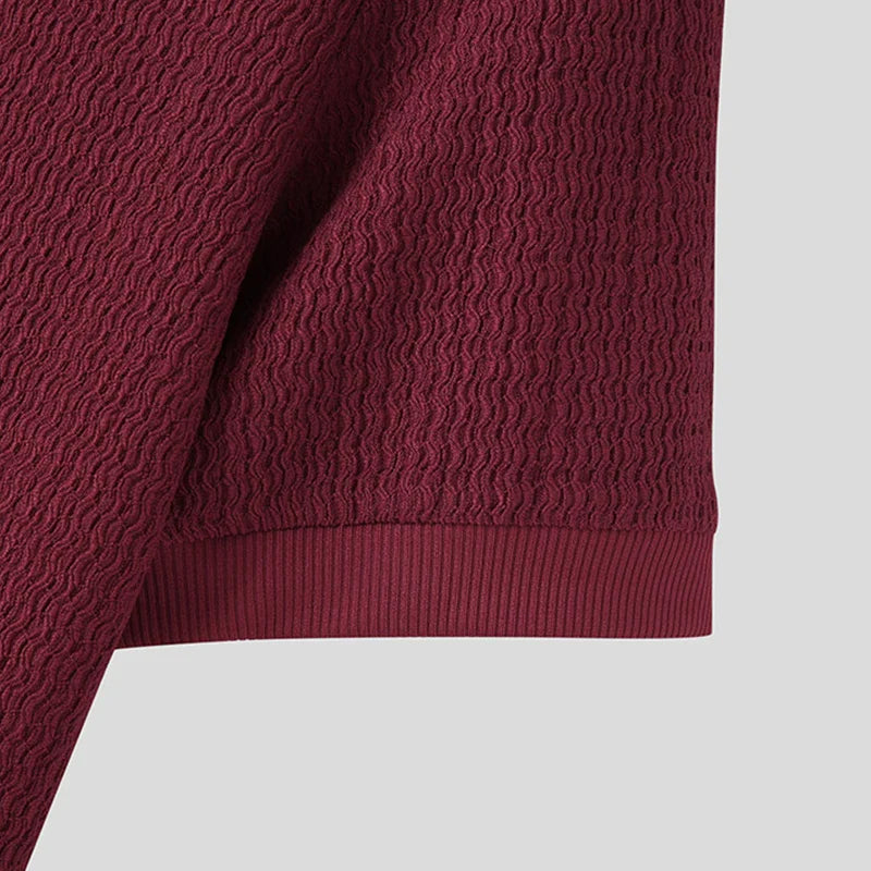 Men's Textured Turtleneck Tee
