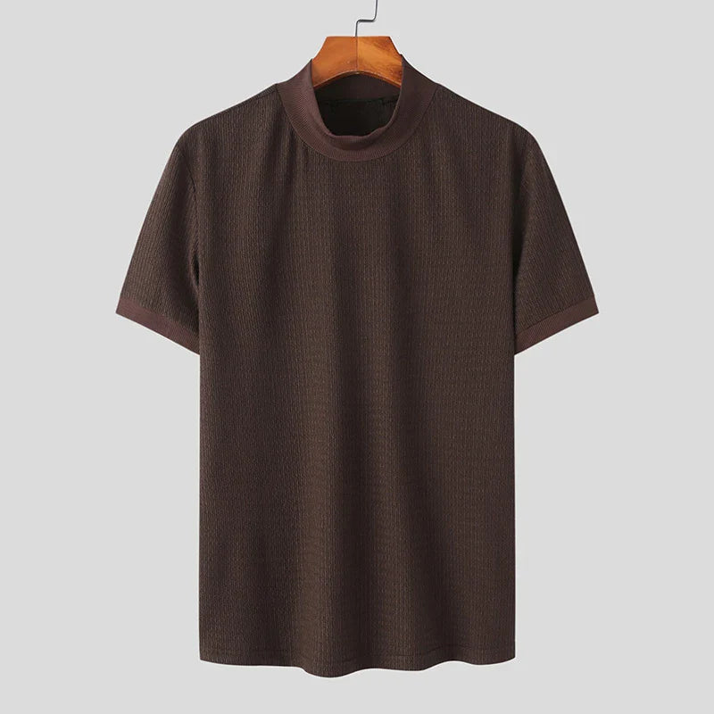 Men's Textured Turtleneck Tee