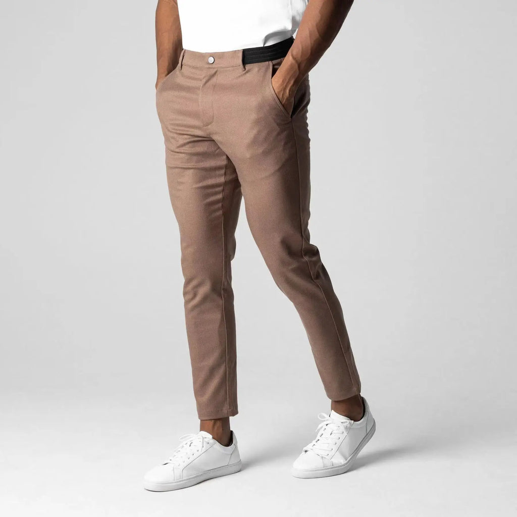 Men's Cotton Trousers Elastic Waist