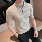 Men's Polo Shirt Striped Elegance