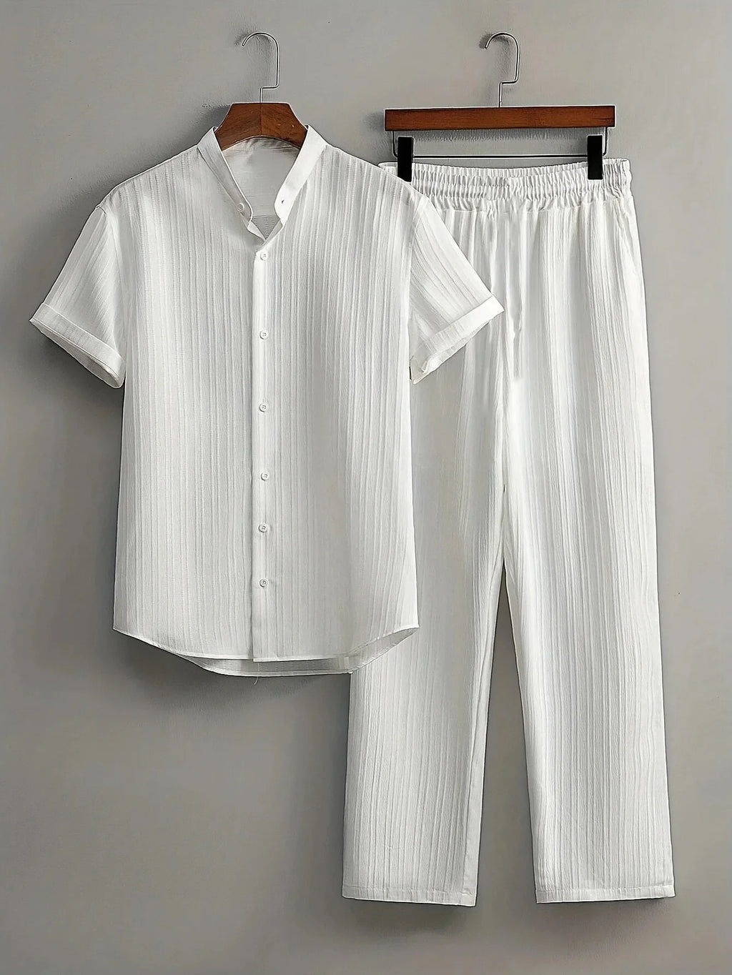 Men's Linen Casual Set Textured